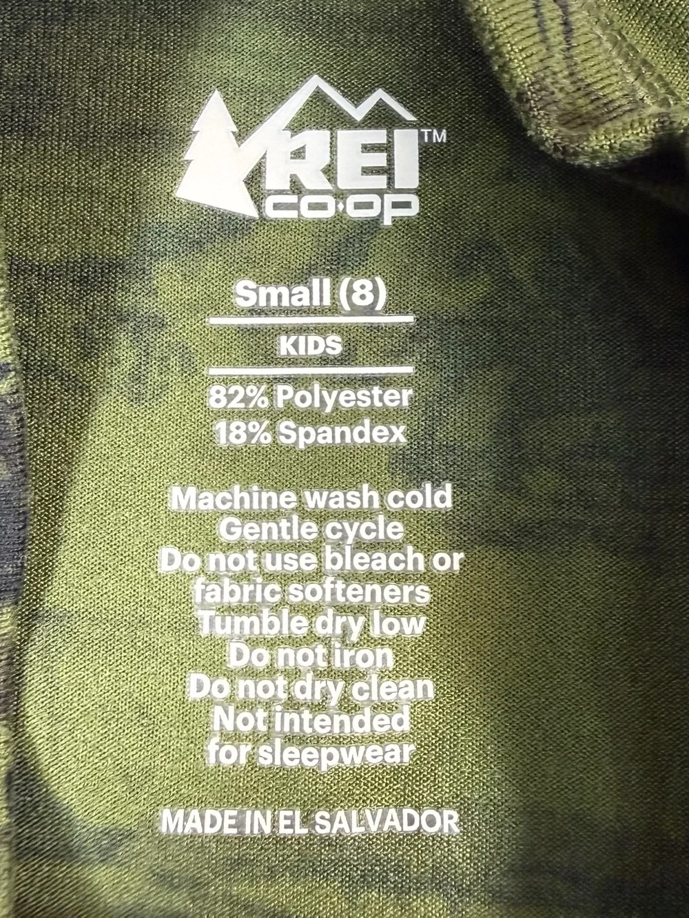 REI CO OP Kids Unisex S Performance Base Layer Long Sleeve Crew Neck Outdoor